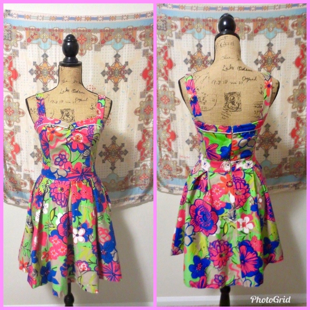 Beach Bash Floratina Dress XS Tatyana PinUp